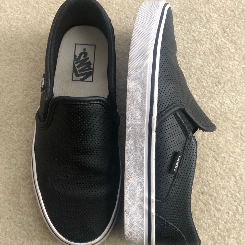 Leather Slip On Vans